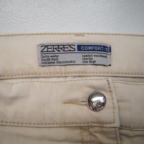 Zerres Comfort - S Ladies Size 48 Euro (Approx. 15 US) Cream Casual Pants - Picture 3 of 13